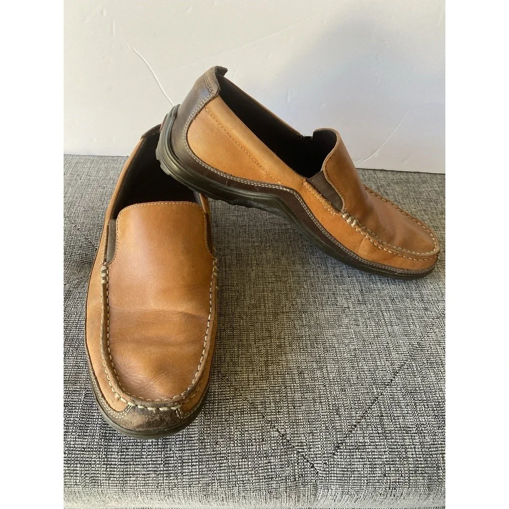 Cole Haan C03559 Tucker Venetian Two-tone Tan Slip On Loafer‎ Men's Sz. 9 M